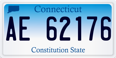 CT license plate AE62176