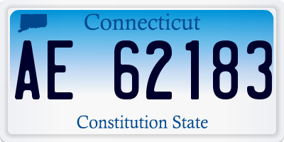 CT license plate AE62183