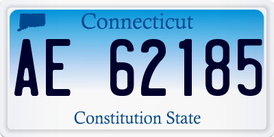 CT license plate AE62185