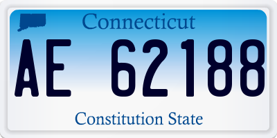 CT license plate AE62188