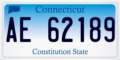 CT license plate AE62189
