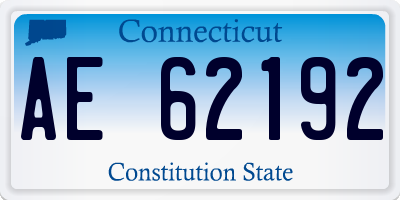 CT license plate AE62192
