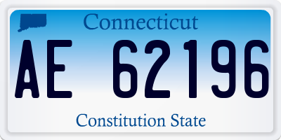 CT license plate AE62196