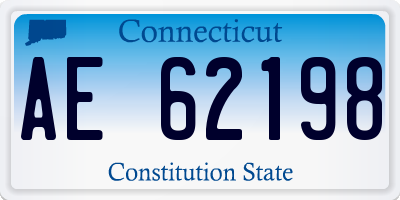 CT license plate AE62198