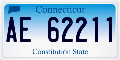 CT license plate AE62211