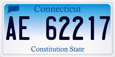 CT license plate AE62217