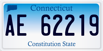 CT license plate AE62219