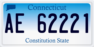 CT license plate AE62221