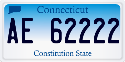 CT license plate AE62222