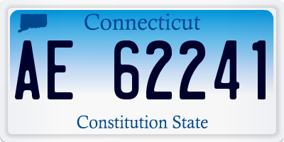 CT license plate AE62241