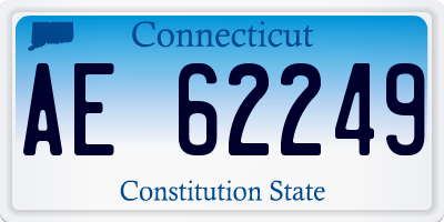 CT license plate AE62249