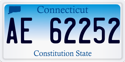 CT license plate AE62252