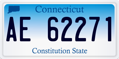 CT license plate AE62271