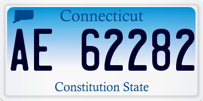 CT license plate AE62282