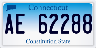 CT license plate AE62288
