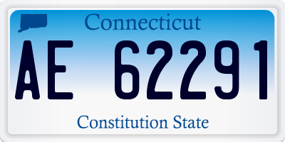 CT license plate AE62291