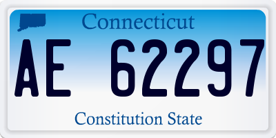 CT license plate AE62297