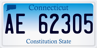 CT license plate AE62305
