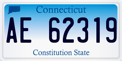 CT license plate AE62319