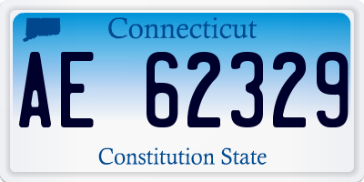 CT license plate AE62329