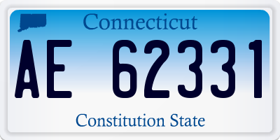 CT license plate AE62331