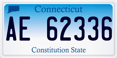 CT license plate AE62336