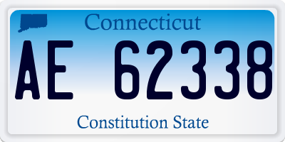 CT license plate AE62338