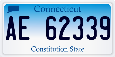 CT license plate AE62339