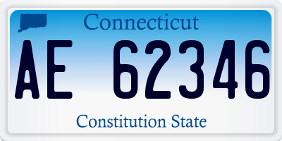 CT license plate AE62346