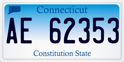 CT license plate AE62353