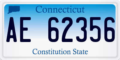 CT license plate AE62356