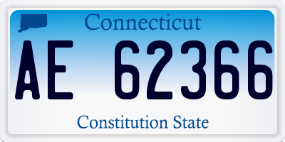 CT license plate AE62366