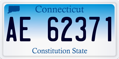 CT license plate AE62371