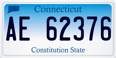 CT license plate AE62376