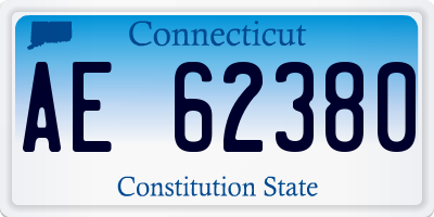 CT license plate AE62380