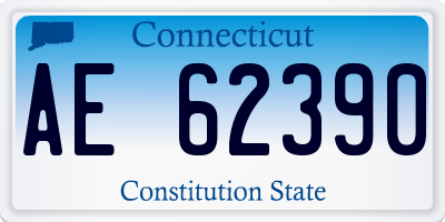 CT license plate AE62390