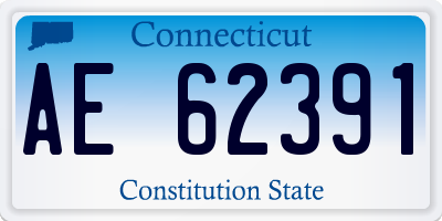 CT license plate AE62391
