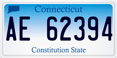 CT license plate AE62394