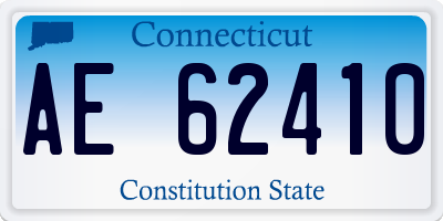 CT license plate AE62410