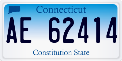 CT license plate AE62414