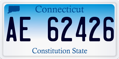 CT license plate AE62426