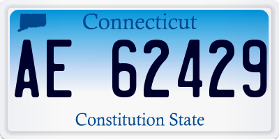 CT license plate AE62429