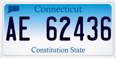 CT license plate AE62436