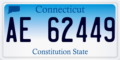 CT license plate AE62449
