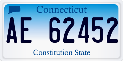 CT license plate AE62452