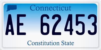 CT license plate AE62453
