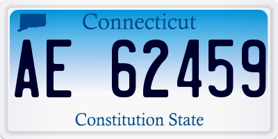 CT license plate AE62459
