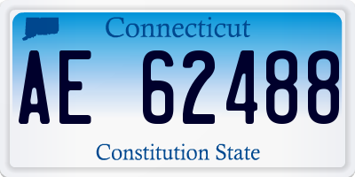 CT license plate AE62488