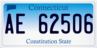 CT license plate AE62506