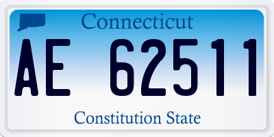 CT license plate AE62511